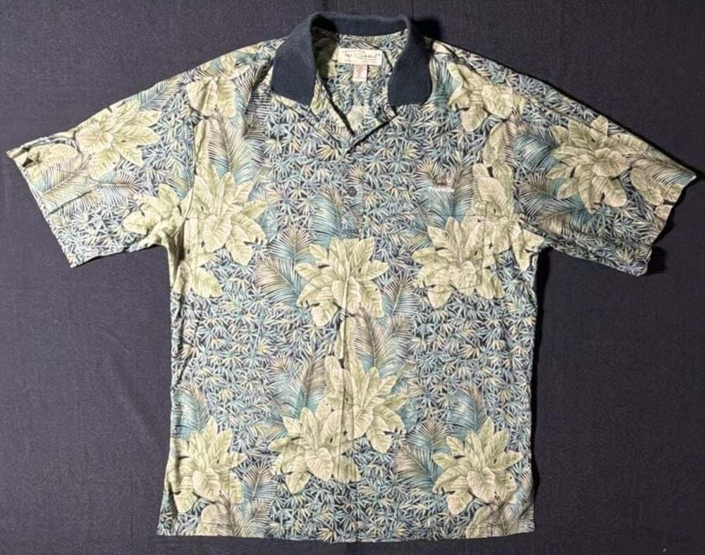 Tori Richard Princeville Hawaiian Floral Cotton Lawn Polo Shirt